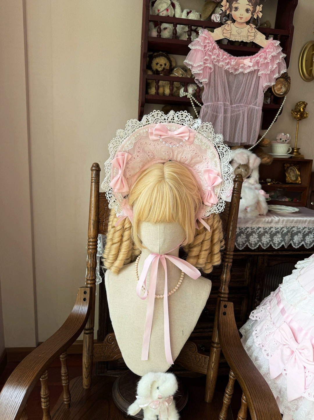 Immersive original~Belia~Old School Lolita JSK Sweet Doll Princess Dress Pink BNT Only