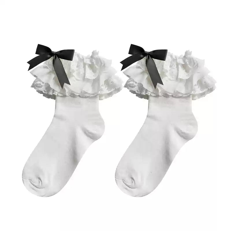 (BuyForMe)WAGUIR~Lolita Bow Cotton Socks Lace Socks