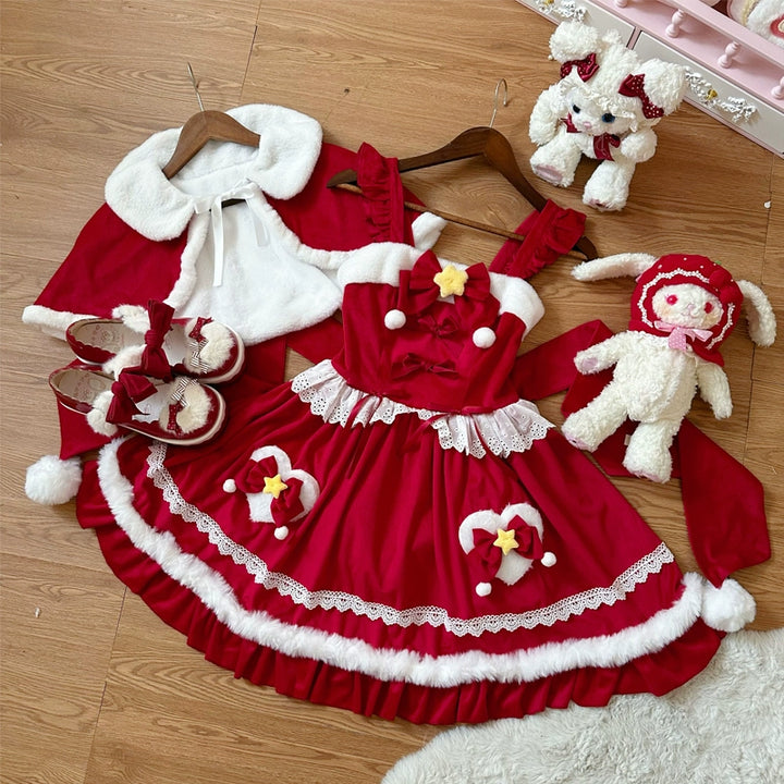 Hanguliang~Christmas Star Wish~Christmas Sweet Lolita JSK Winter Jumper Dress   