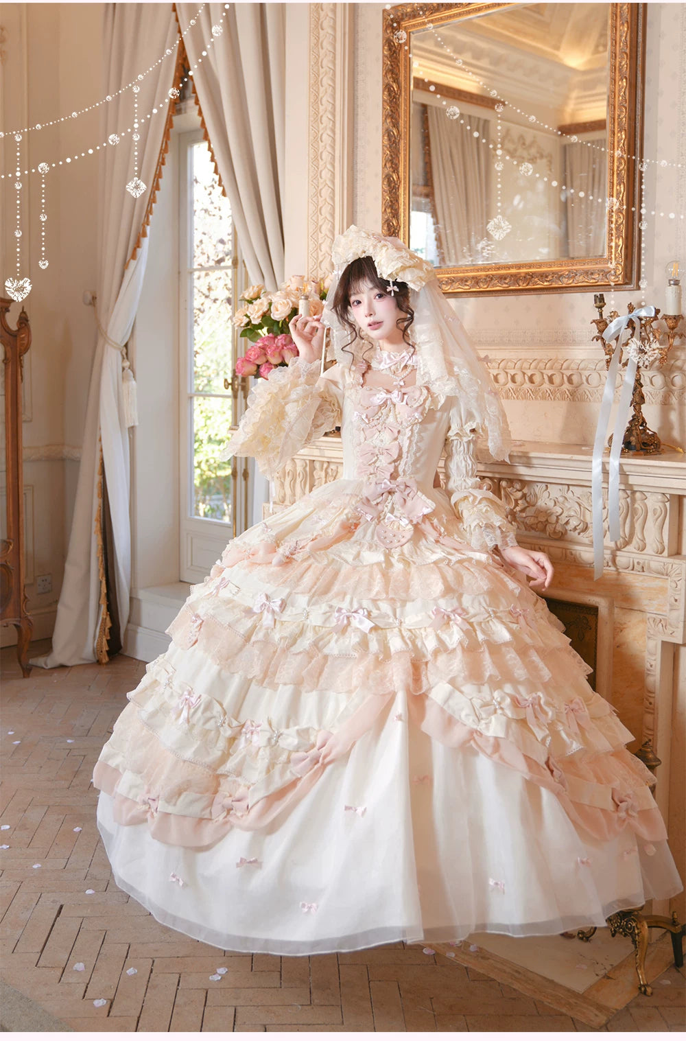 Strawberry Ribbon - Sweet Lolita Wedding Dress, Side Opening 44910:827482