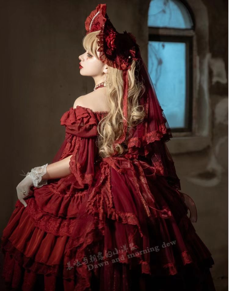 Dawn and Morning - Elegant Lolita OP Dress Sunrise Elf Long Dress
