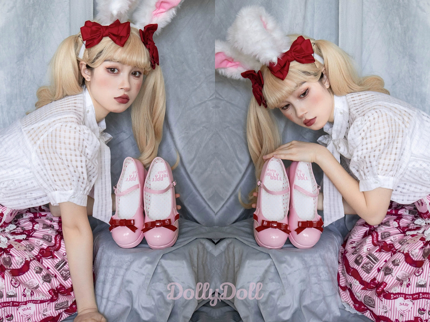 Dolly Doll~Lovers' Gift~Round Toe Middle Heel Mary Jane Lolita Shoes 32678:397850