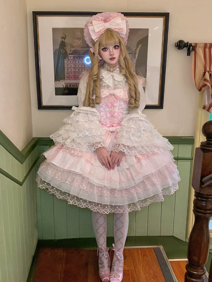 Sugar Girl~Love Overture~Sweet Lolita Blouse Princess Sleeves Lolita Shirt   