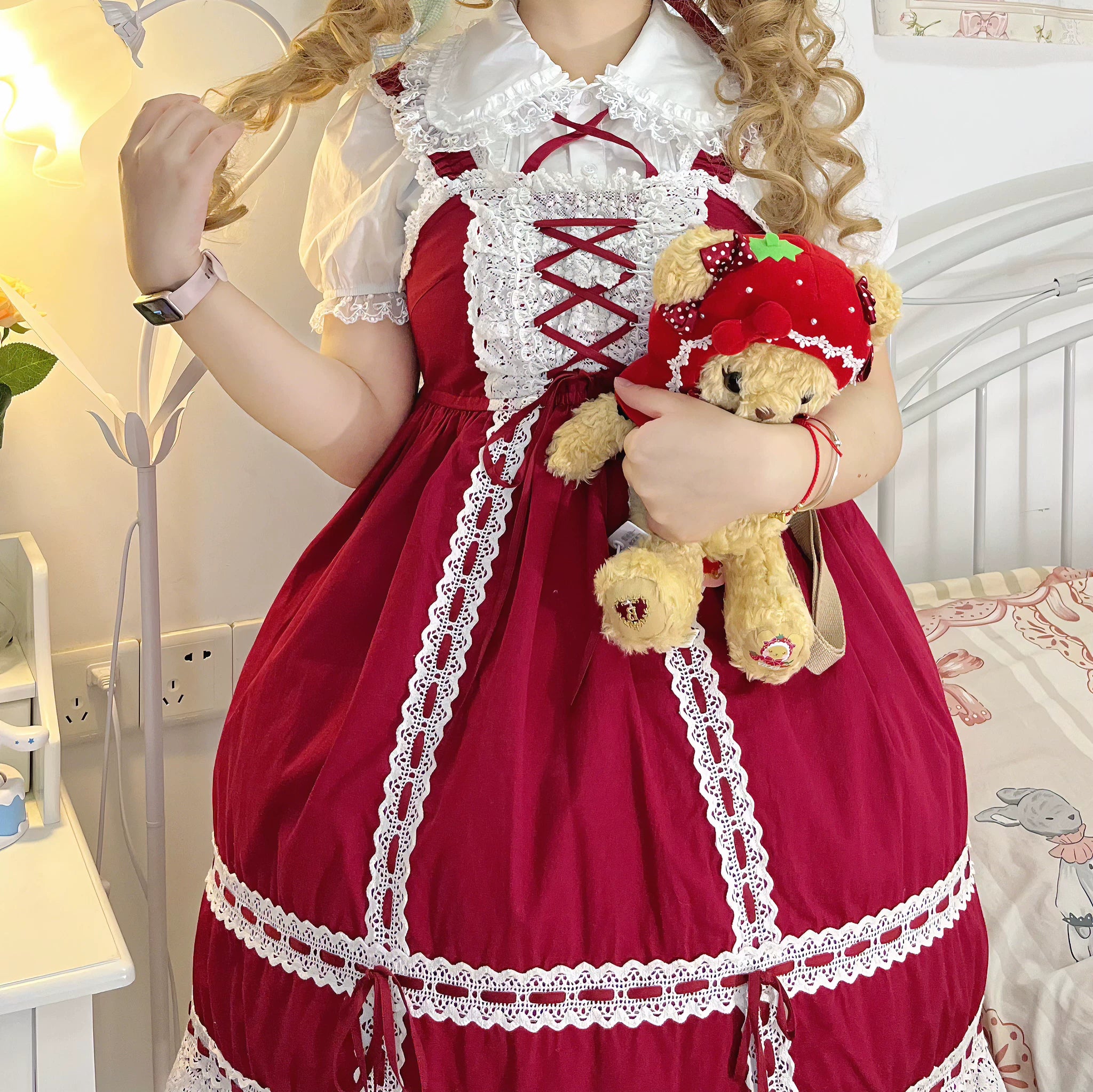 Sweet Lolita Cotton Shirt, Detachable Hime Sleeves