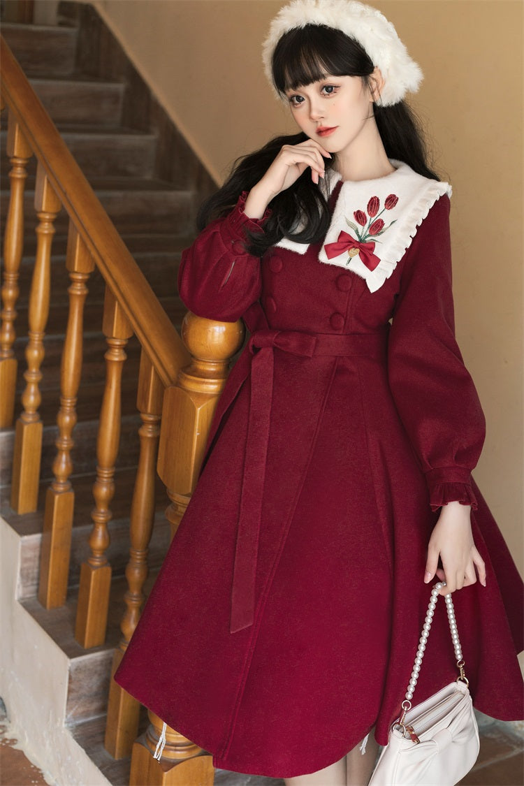 Letters from Unknown Star - Tulip Coat - Winter Elegant Lolita Dress Overcoat