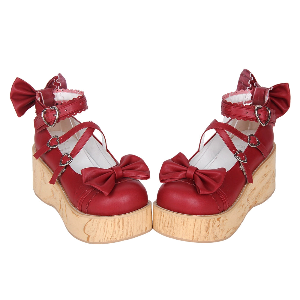 Angelic Imprint - Princess Lolita Platform Shoes, Wood Grain Sole 42465:741035