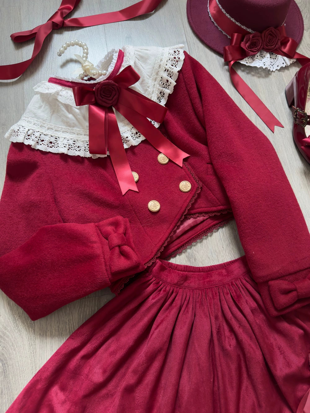 LeMiroir - Winter Solstice - Elegant Lolita Winter Short Coat & SK 44069:794245