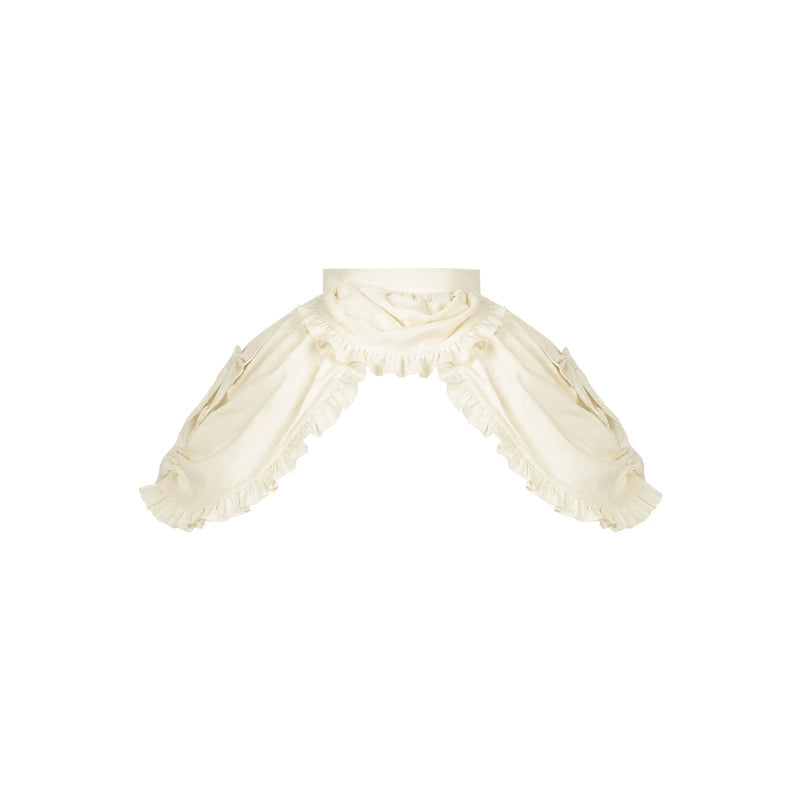 With PUJI - Doll Night - Vintage Twin Lolita OP Dress Embroidered Doll Dress S Beige drape panel only