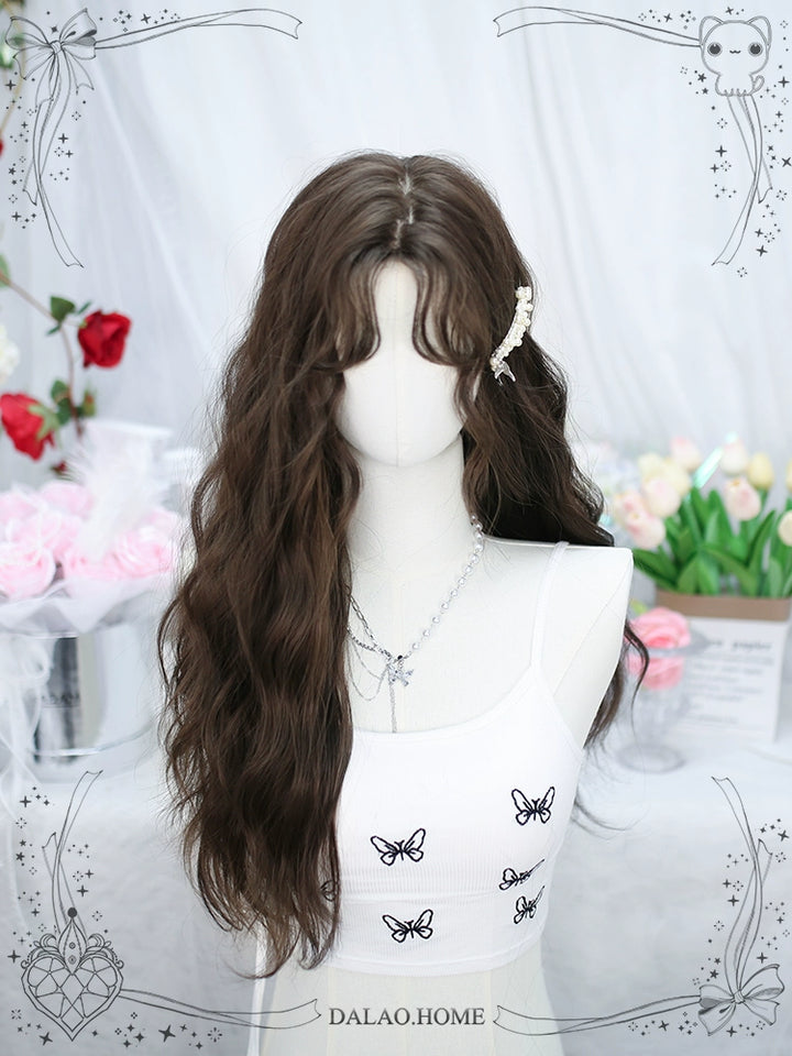 Dalao Home~Fallen~Daily Lolita Wigs Cold brown Long Hair   