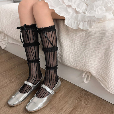 WAGUIR~Sweet Lolita Lace Thin Calf Socks   