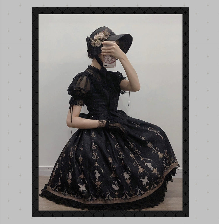 In-Stock YourGift Fairytale Print JSK Lolita Dress   