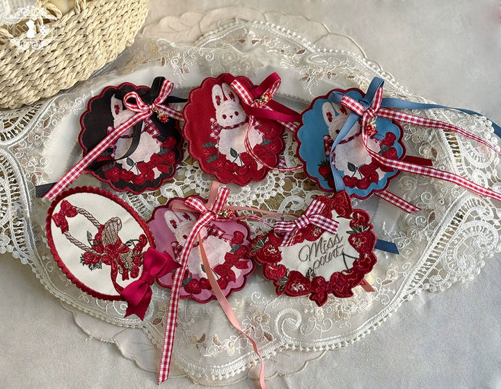 Miss Point~Forest Berry Bunny~Classic Lolita Accessory Cute Rabbit BNT KC and Brooch