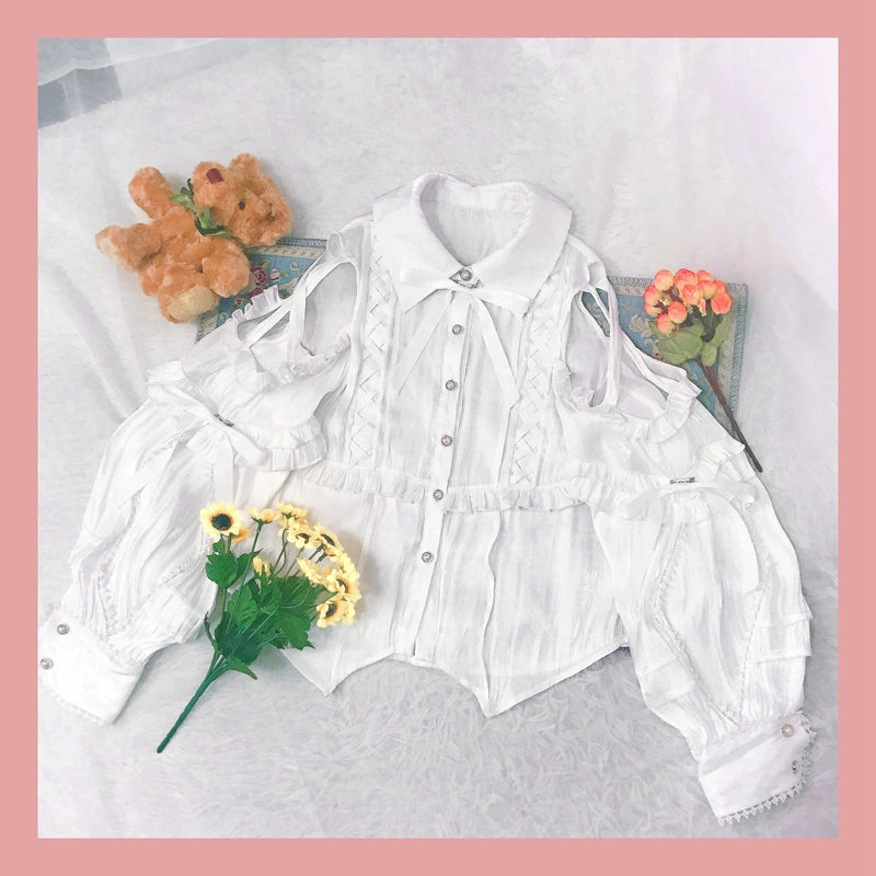 (BFM)OCELOT~Lolita Blouse Yuelong Poem Long Sleeve Inner Shirt   