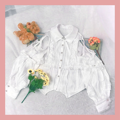 (BFM)OCELOT~Lolita Blouse Yuelong Poem Long Sleeve Inner Shirt   