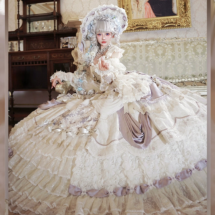 MieYe~Star Moon Praise~Weddiing Lolita Dress Bridal Princess Dress   