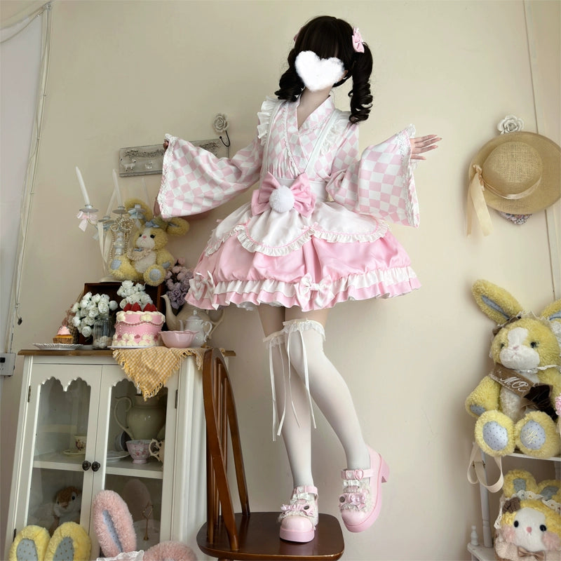 Hanguliang - Kawaii Lolita OP Dress Maid Lolita Summer Dress