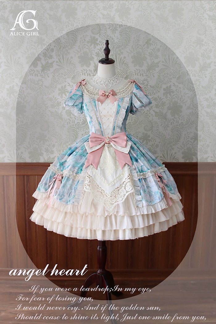 Alice Girl - Angel Heart - Sweet Lolita OP Dress, Tiered Ruffles 43630:781626