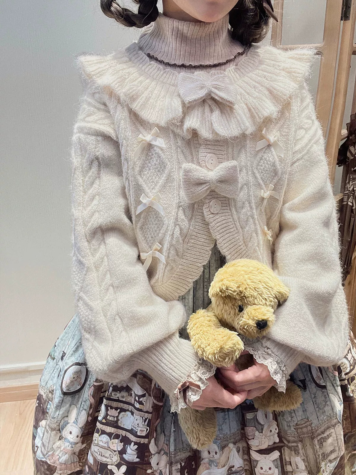 Napoleon Pastry - Sweet Lolita Cardigan, Detachable Bows