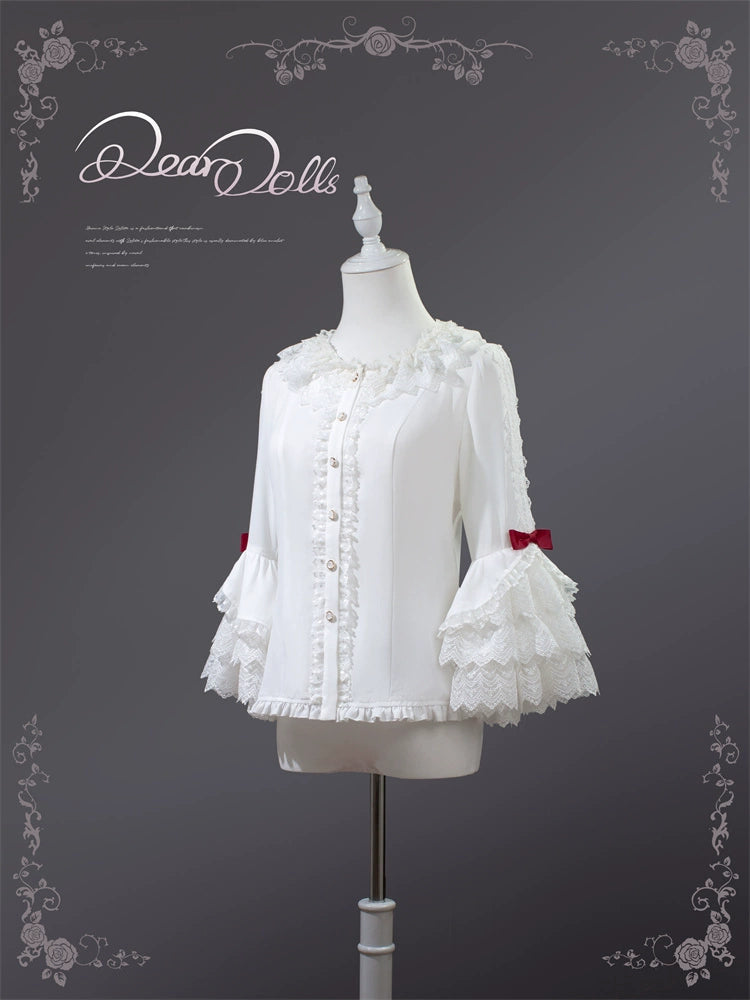 To Alice~Dear dolls~Sweet Lolita JSK Suit Princess Lolita Blouse and BNT (L M S) 41292:707858