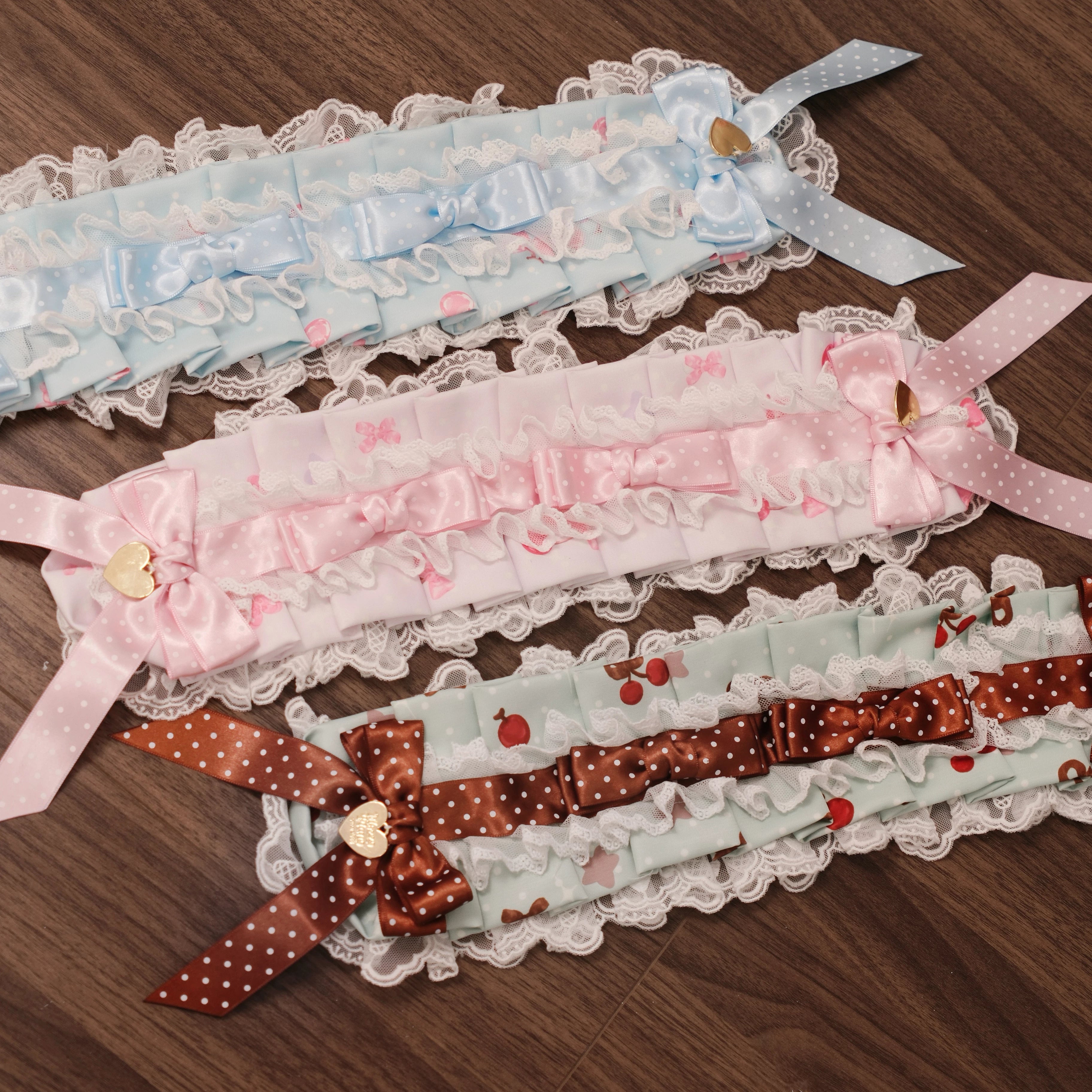 Cherry Parfait - Printed Sweet Lolita Dress, Macaron Colors (M) / L M S XL) 44916:827781