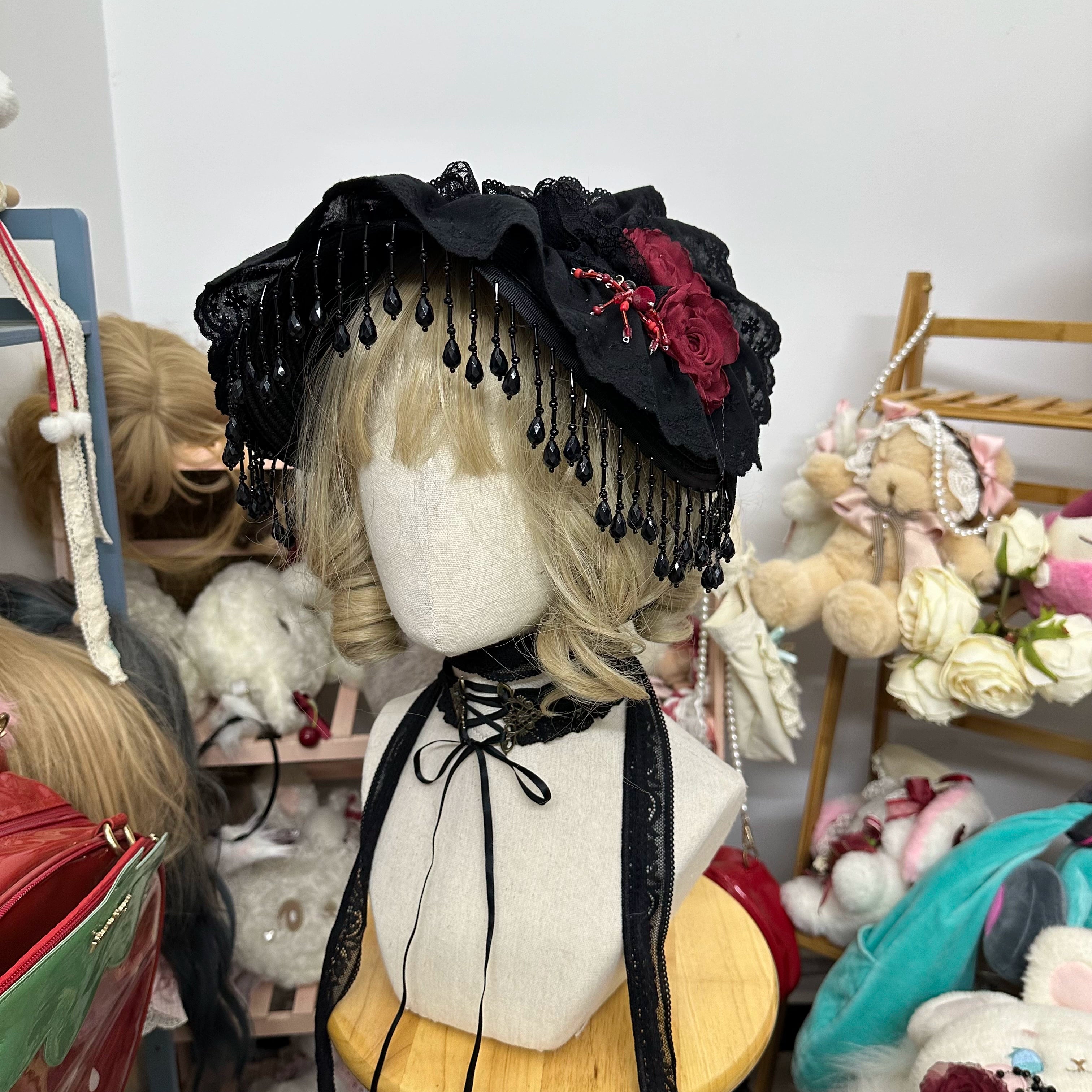 Chestnut Lolita - Gothic Lolita Bonnet Pure Cotton Hat