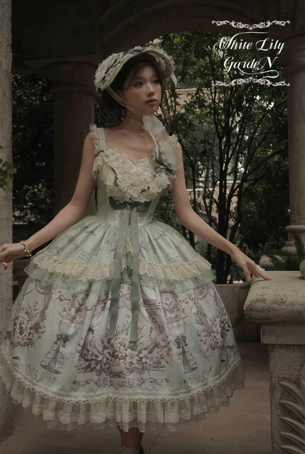 Lily Maiden - Classic Lolita JSK Dress, Lily Embroidery