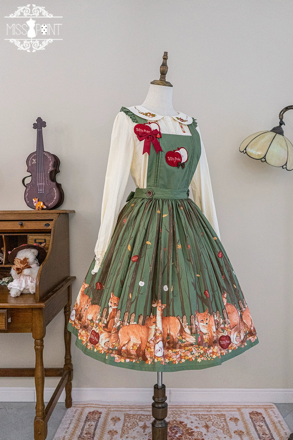 Miss Point~Fat Fox in the Forest~Elegant Lolita Skirt Detachable Chest Guard SK 37582:562318