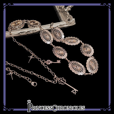 Princess Chronicles~Rabbit Hunting White Moonlight~Retro Gothic Lolita Metal Waist Chain   