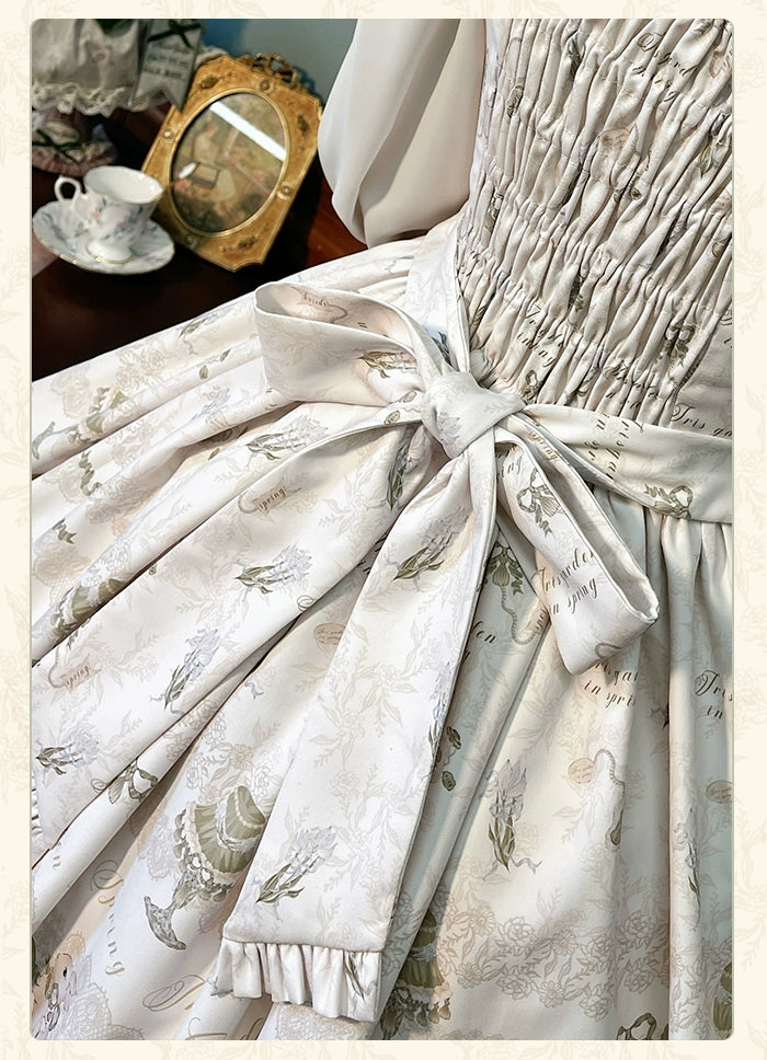 Elegant Lolita JSK Classic Lolita Dress With Square Neck Elegant Lolita JSK Classic Lolita Dress With Square Neck