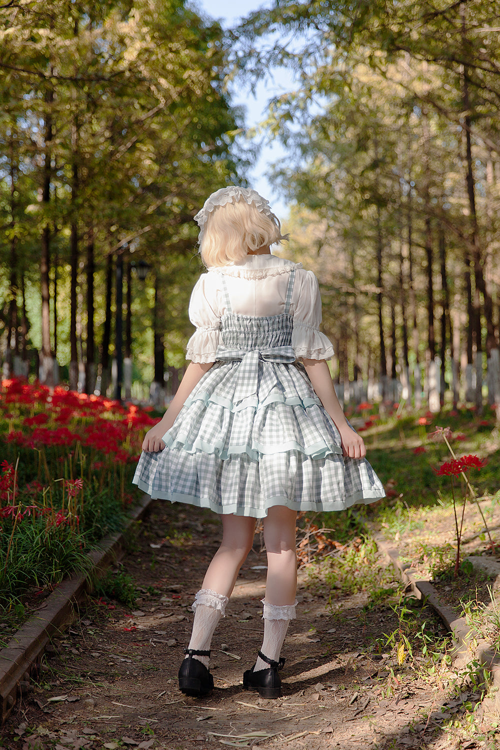 Infanta~Cloth Cat~Kawaii Lolita JSK Multi-Color Tiered Ruffles Dress 42774:753073