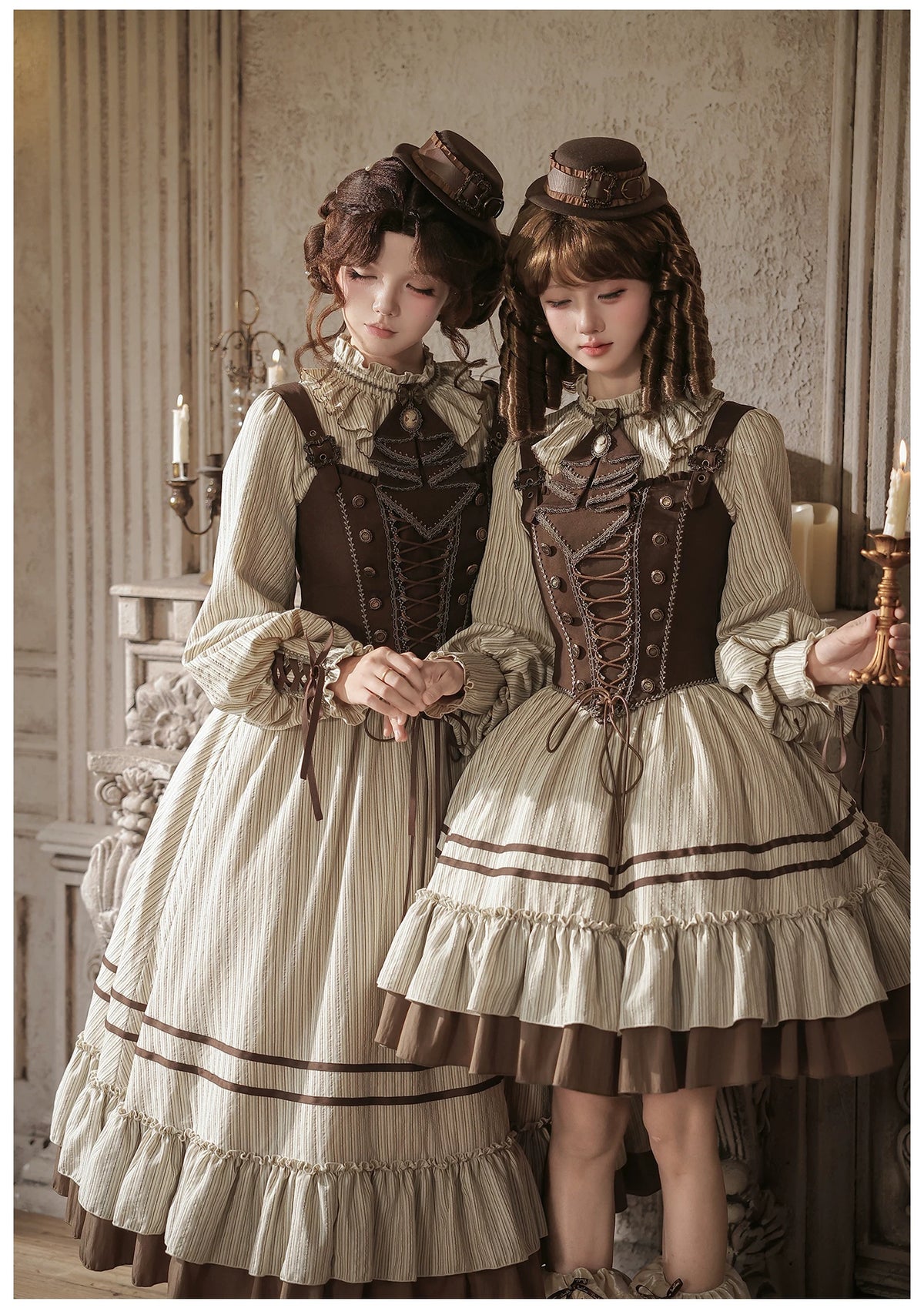At Sunset - Fall Classic Lolita OP Dress Set, Bustier & Overlayer 45930:868546