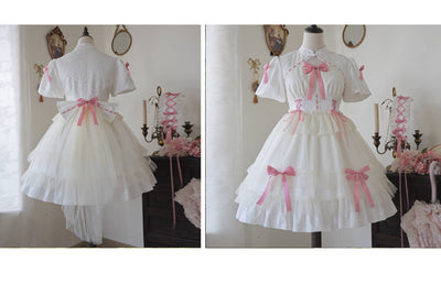 Eieyomi~Kawaii Lolita OP Dress Summer Dress Short Sleeve   