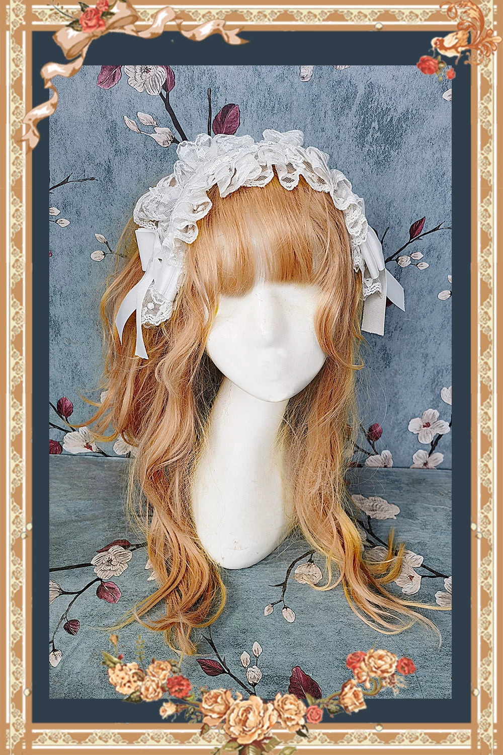 Mirror Doll - Old School Lolita Tiered Hem JSK with Polka Dot Lace 45540:853674