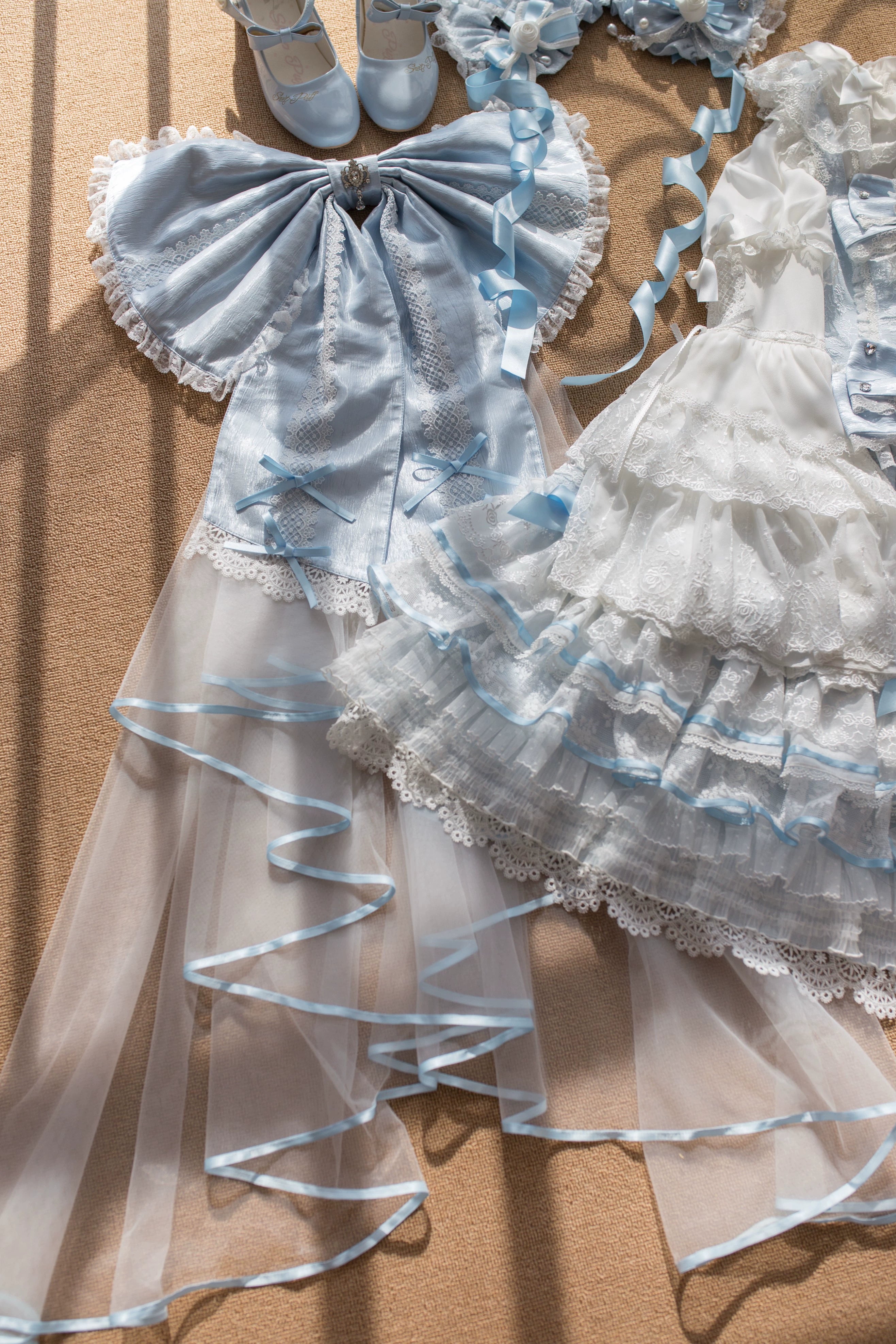 Flower Banquet - Wishing Star - Sweet Lolita Blouse Princess Sleeve Shirt and Accessories 41858:716400