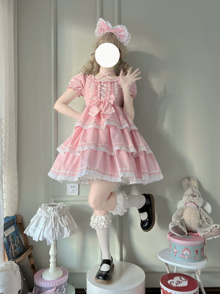 Sugar Girl~Sweet Lolita OP Dress Detachable Sleeves   