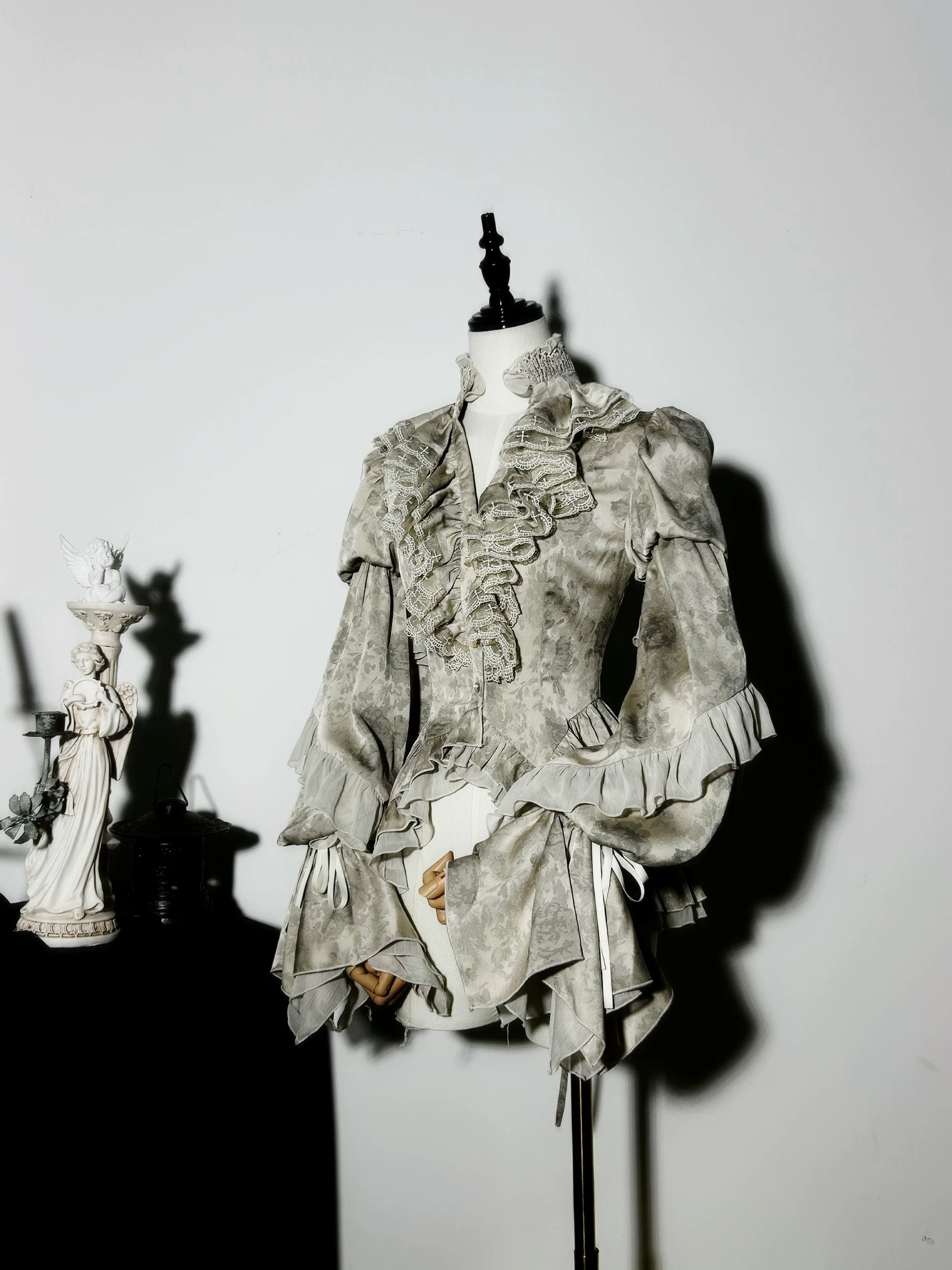 Genesis and Armageddon - Gothic Lolita High-low Hem Shirt, Boning SK (L M S) 44737:820916