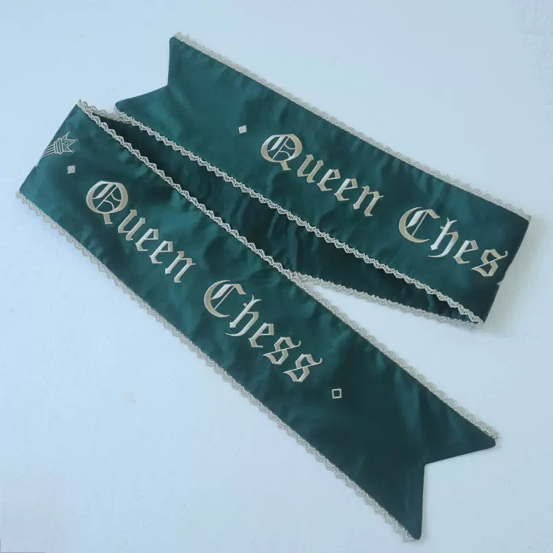 Forest Fluorescent Carps - Queen's Chess - Ouji Lolita Prince Outfit Lolita Cape Shirt Shorts Set S Green Sash