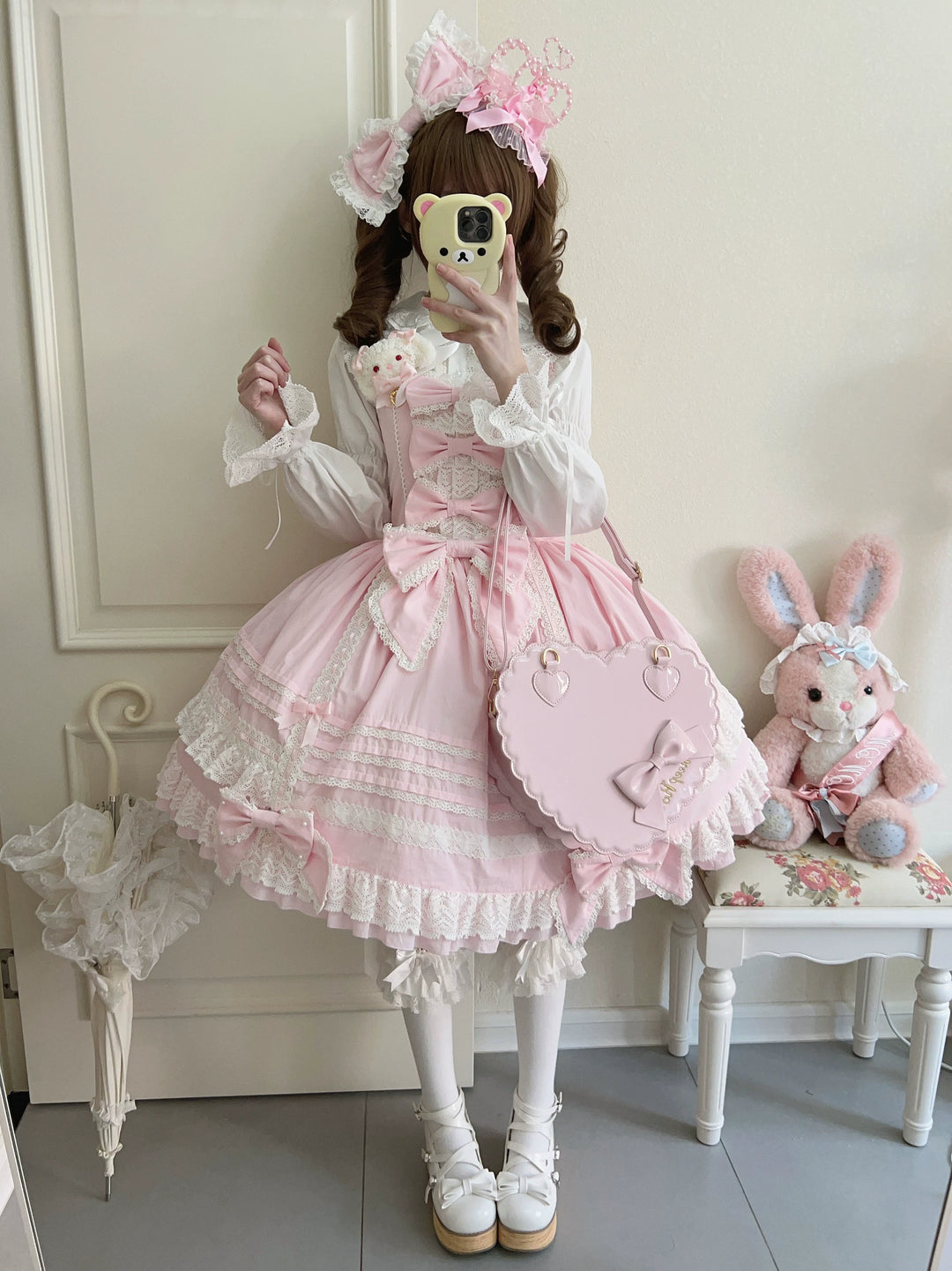 AerialCat~Layered Puffy~Old School Lolita JSK Cotton Vintage Cake Dress