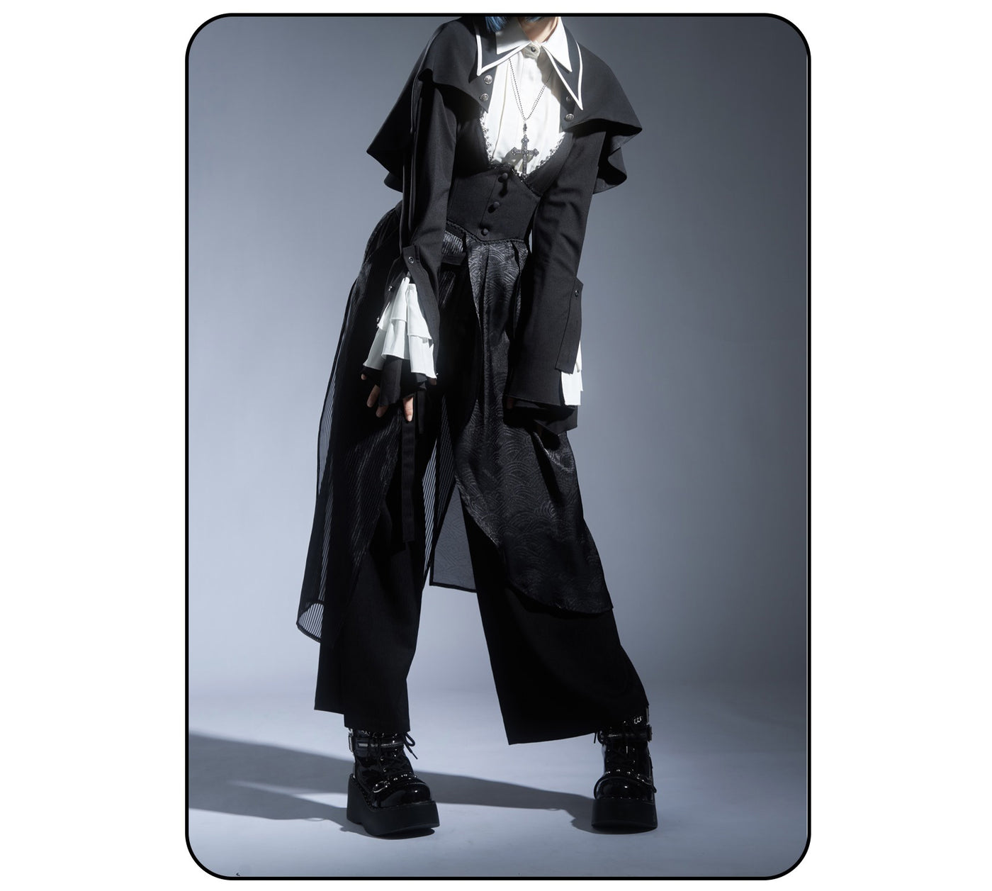 Susin Lolita~Cross Praise~Nun Style Gothic Lolita Dress and Blouse S pants+waistband 