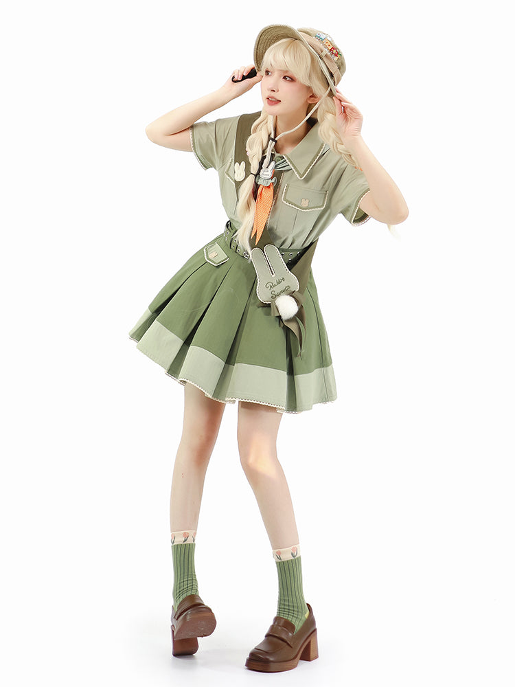 Piggy Bun - Bunny Trip - Ouji Lolita Cute Green Accessories