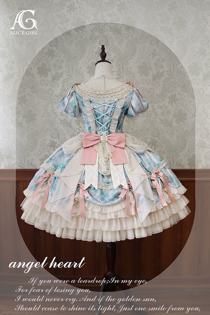 Alice Girl - Angel Heart - Sweet Lolita OP Dress, Tiered Ruffles 43630:781632