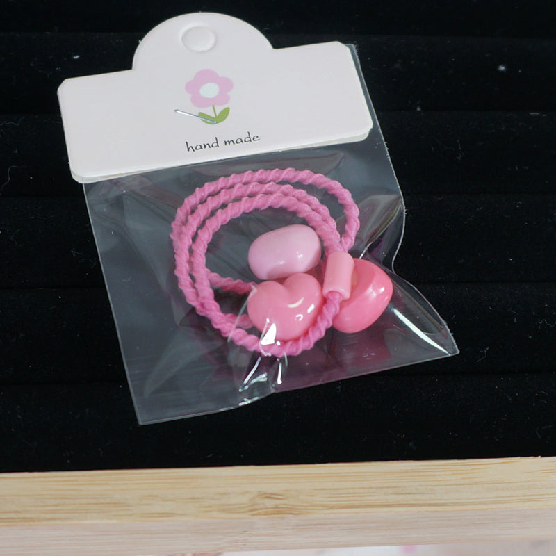 MaoJiang Handmade~Sweet and Lovely Lolita Hair Rope gradient rose pink love 3 hair ropes  