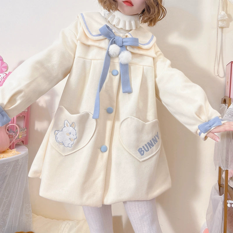 Niu Niu~Plus Size Lolita Coat Woolen Winter Lolita Overcoat