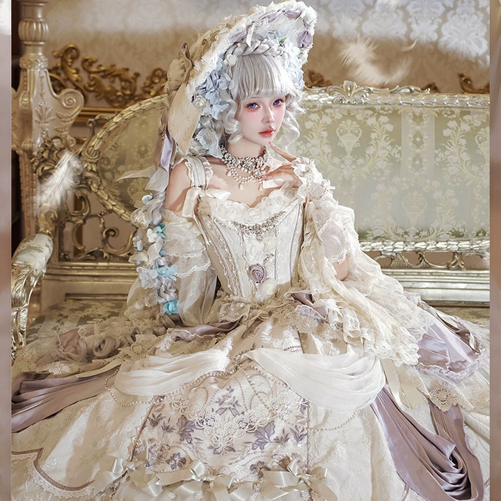 MieYe~Star Moon Praise~Weddiing Lolita Dress Bridal Princess Dress   