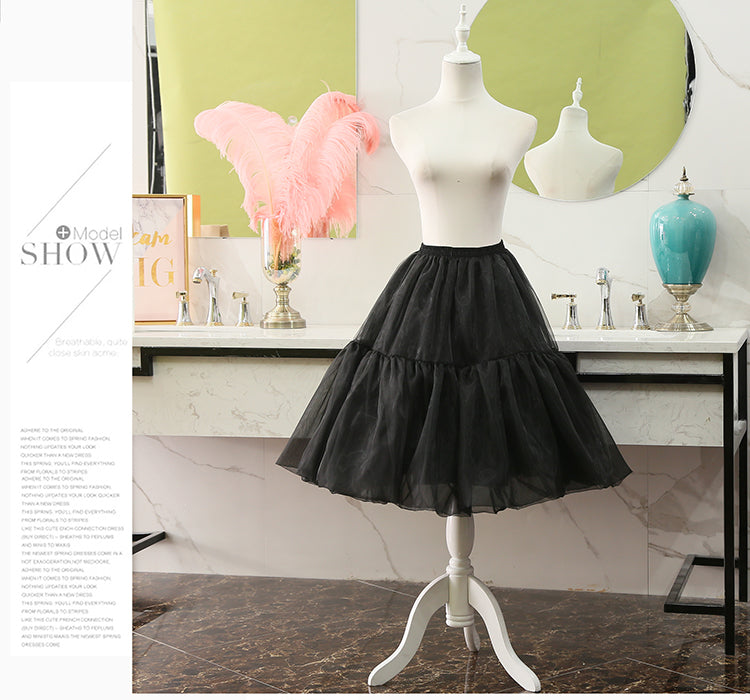 Manyiluo - Medium-length Extended Boneless Lolita Petticoat