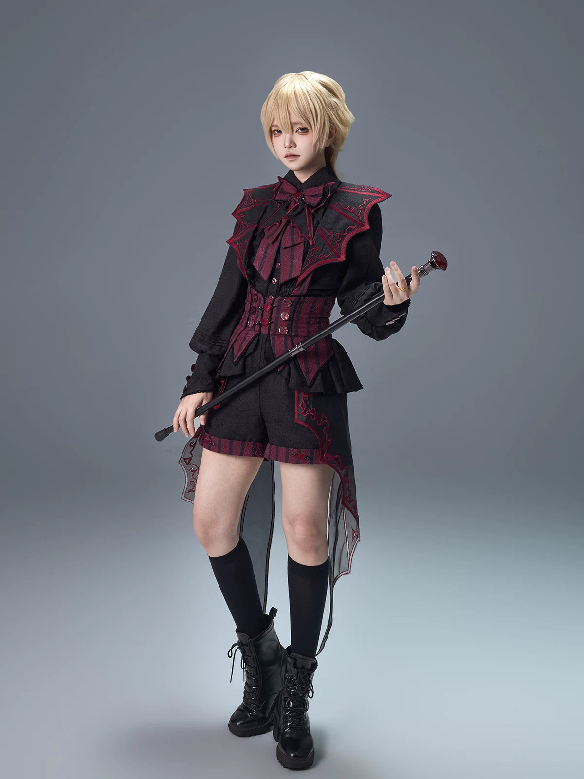 Devil's Convention - Ouji Lolita Prince Outfit Set, Bat Trailing 45744:860959