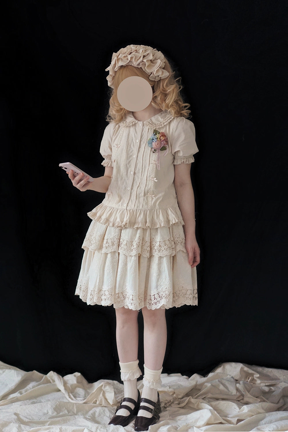 Miss Point - Forest Waltz - Classic Lolita Blouse & Multi-Tiered Ruffles SK (Ivory / 2XL L M S XL XS) 44233:800048