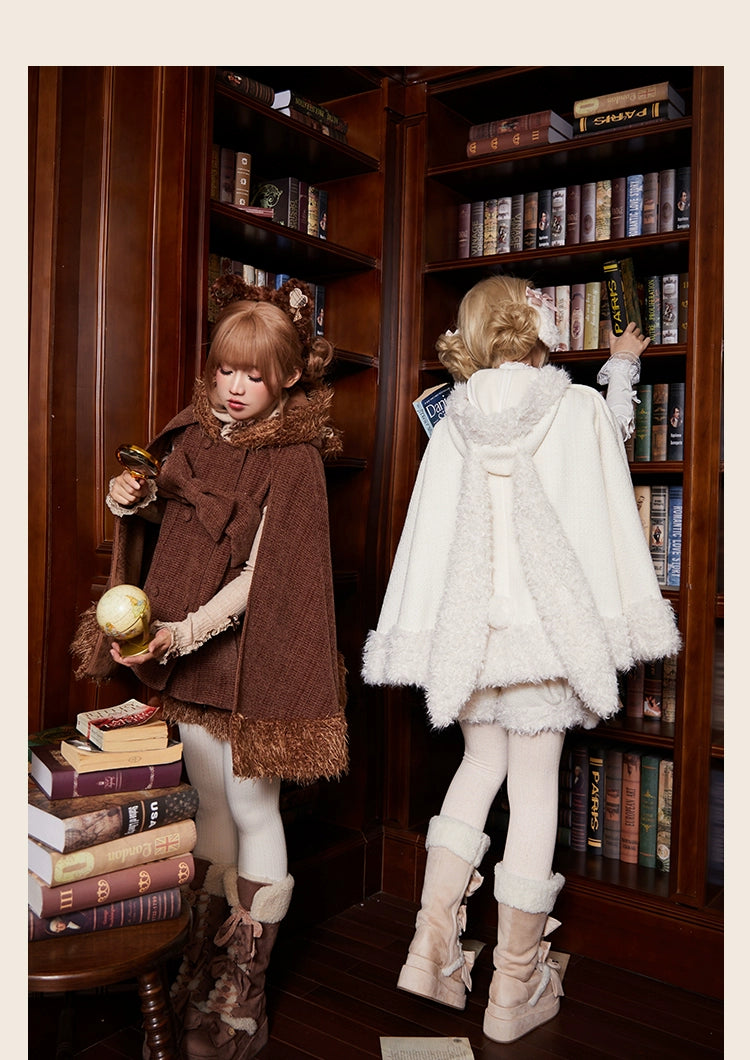 Tan Tuan~Rabbit & Bear~Winter Kawaii Lolita Cape and Shorts