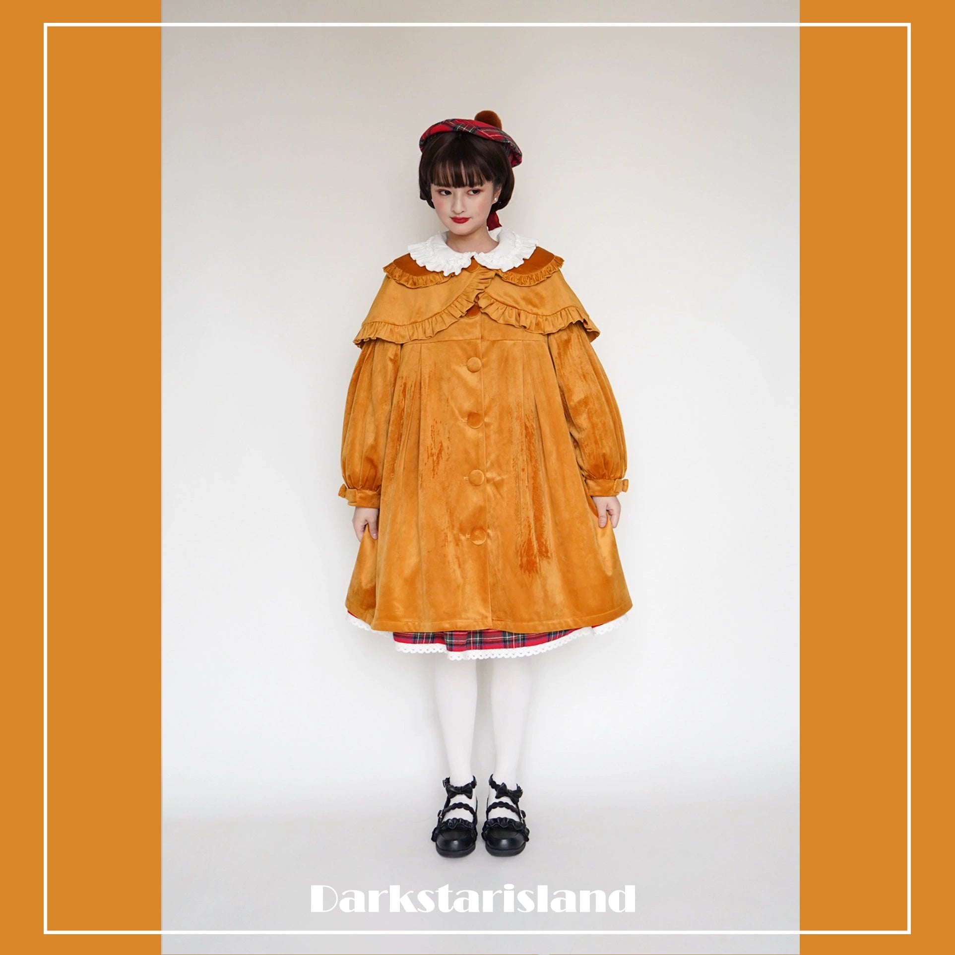 Dark Star Island~Winter Lolita Cape Velvet Antique Lolita Coat 32870:394718