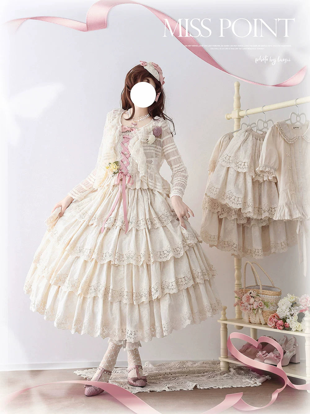 Miss Point - Forest Waltz - Classic Lolita Blouse & Multi-Tiered Ruffles SK 44233:800043